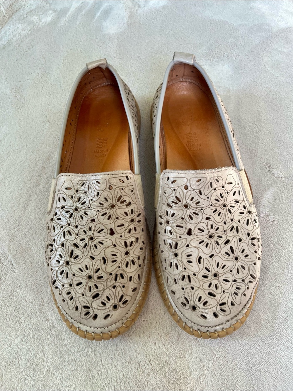 Spring Step Leather Perforated Slip On